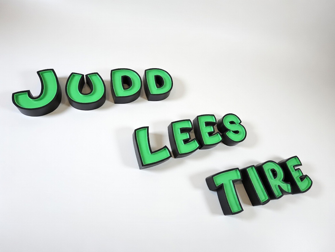 Judd Lee's Tire full 3D dimensional letter set